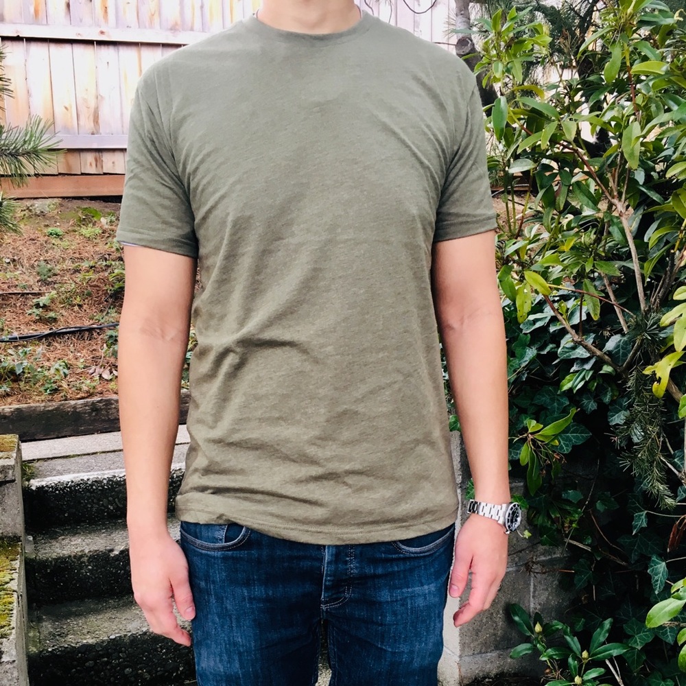 Light Olive. STRETCHY and SOFT Men’s t-shirt.